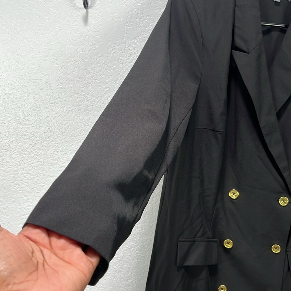 SHARAGANO Versatile Stretch‎ Sharkskin Blazer Dress Women's Size 14W Office Core - Picture 5 of 9